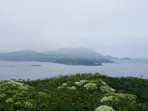 トド島から見た礼文島「スコトン岬」